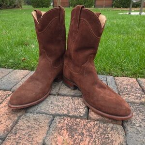 Tecovas brown suede boot - the Johnny